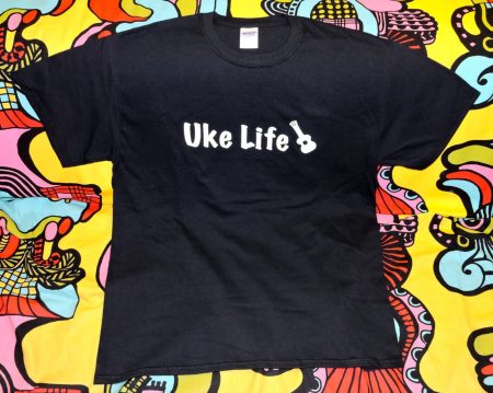 UKE LIFE BLACK TEE - MEDIUM
