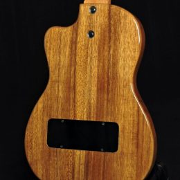 PONO BE-D DELUXE SOLID ACACIA ELECTRIC THIN-BODY BARITONE UKULELE WITH CASE