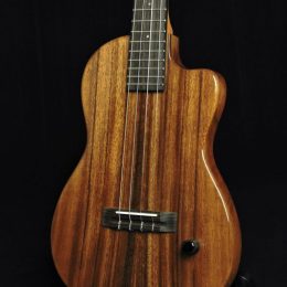 PONO BE-D DELUXE SOLID ACACIA ELECTRIC THIN-BODY BARITONE UKULELE WITH CASE - BLEMISHED