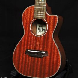 OHANA CK-35CGE-CL CYNTHIA LIN ACOUSTIC ELECTRIC SOLID MAHOGANY CONCERT UKULELE WITH CASE
