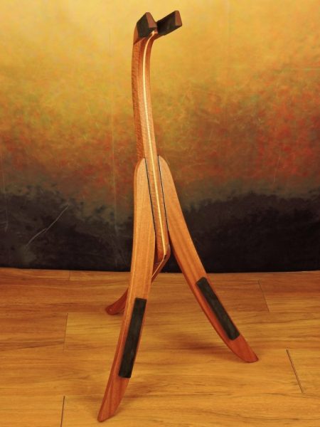 SOLID GROUND STANDS GSSACM SAPELE WITH CURLY MAPLE GUITAR STAND