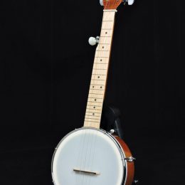 GOLD TONE PLUCKY SHORT SCALE 5 STRING OPEN BACK TRAVEL BANJO WITH BAG