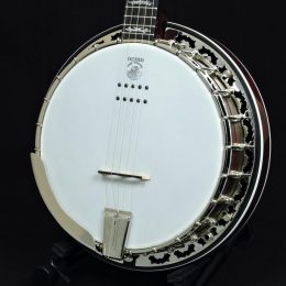 DEERING EAGLE II ACOUSTIC ELECTRIC 5 STRING RESONATOR BANJO WITH CASE