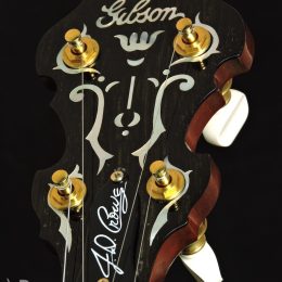 Used 2002 Gibson J.D Crowe Black Jack Front Headstock Close