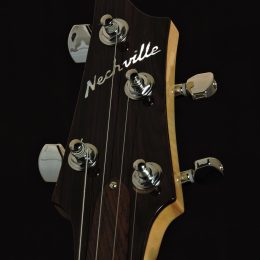 Nechville Custom Plectrum Banjo Front Headstock Close