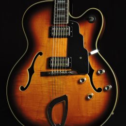 DEARMOND BY GUILD X-155 ELECTRIC HOLLOWBODY ARCHTOP GUITAR WITH CASE - USED 1999