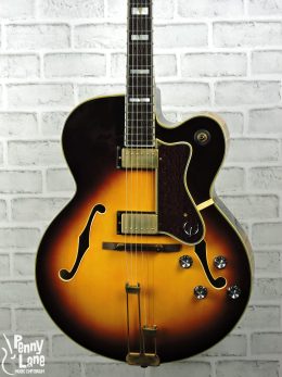 EPIPHONE BROADWAY SUNBURST ELECTRIC HOLLOWBODY ARCHTOP GUITAR WITH CASE - USED 2002